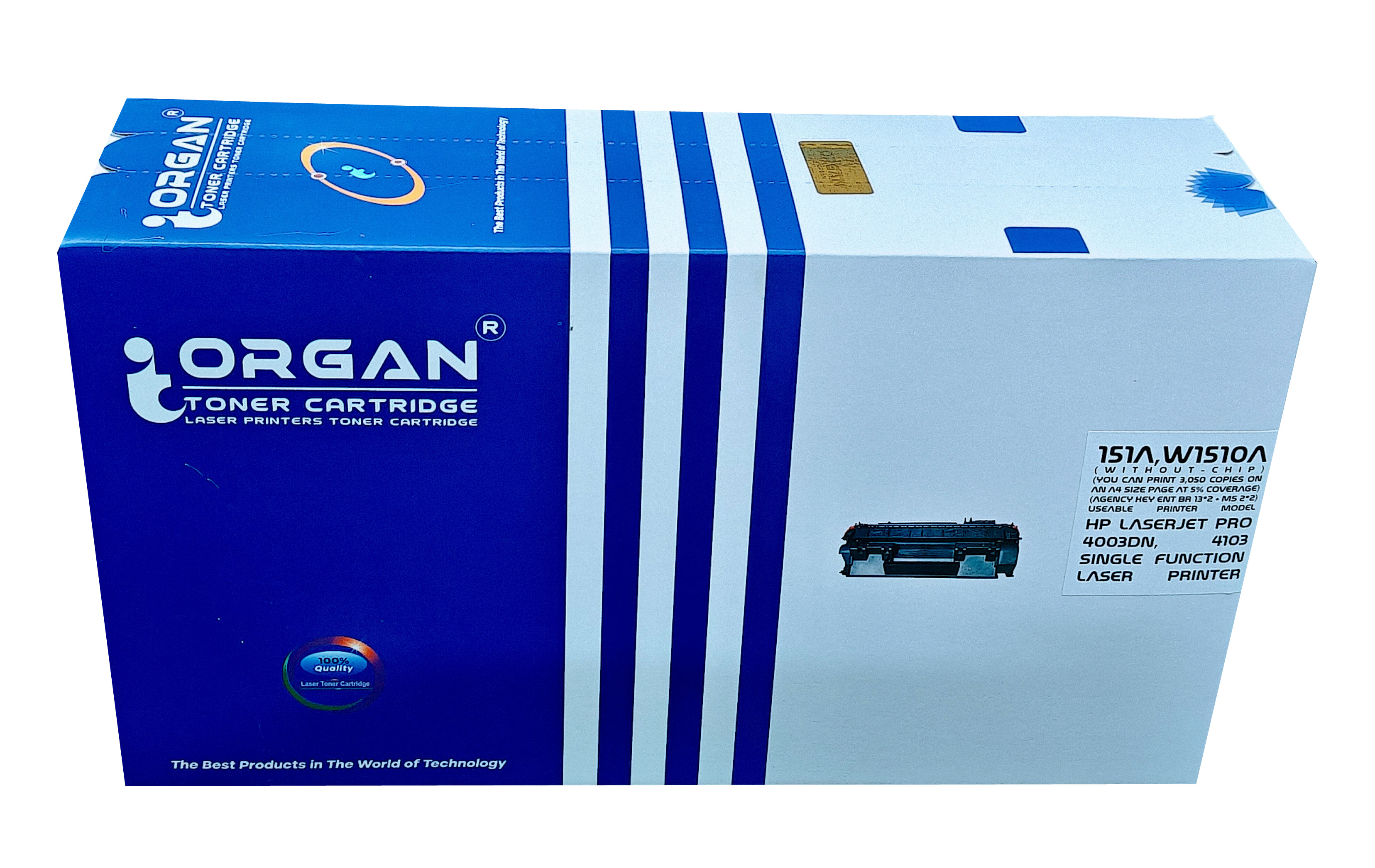 Organ Toner Cartridge 151A, W1510A With Chip