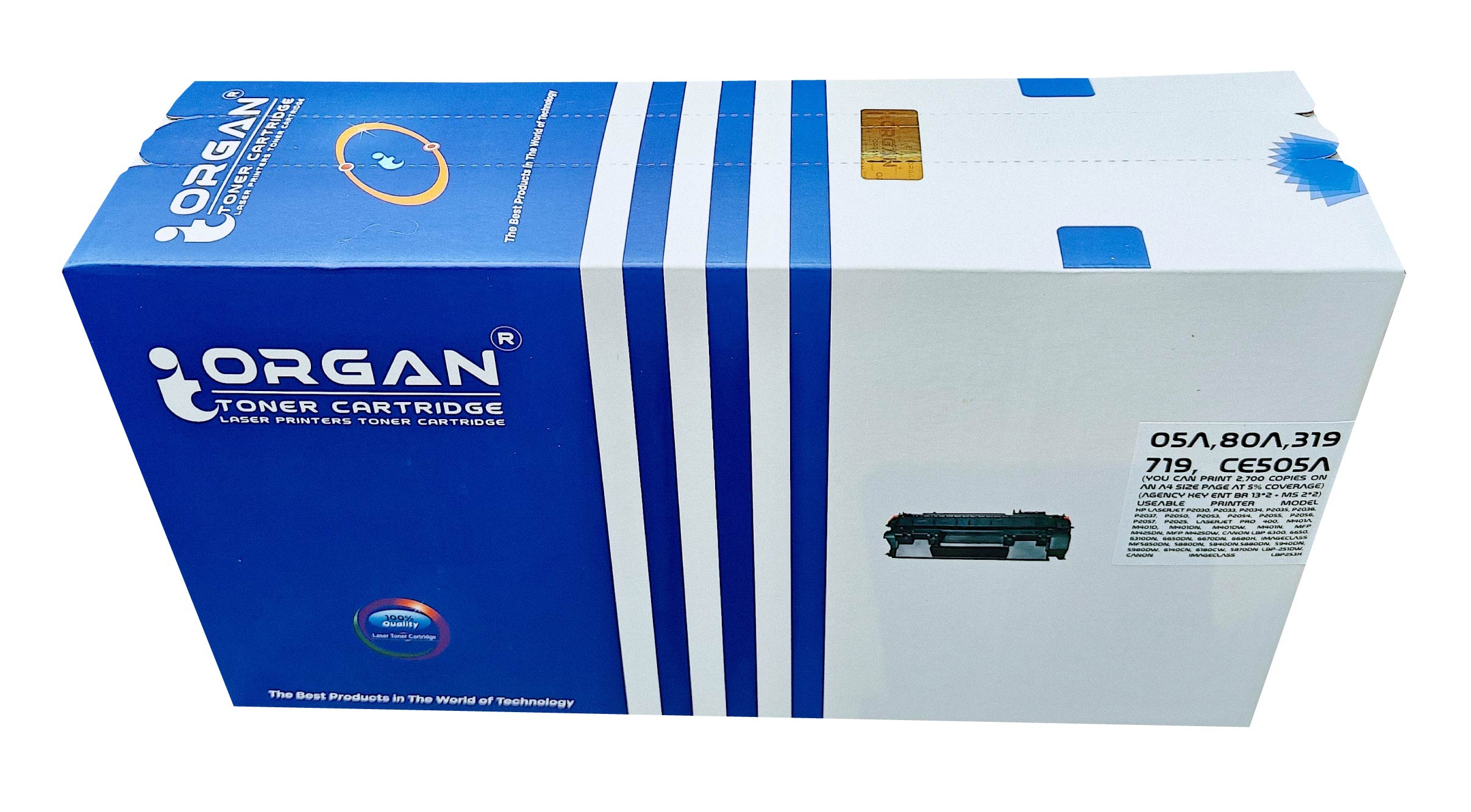 Organ Toner Cartridge 05A, CE505A, 80A, CF280A, CRG 319