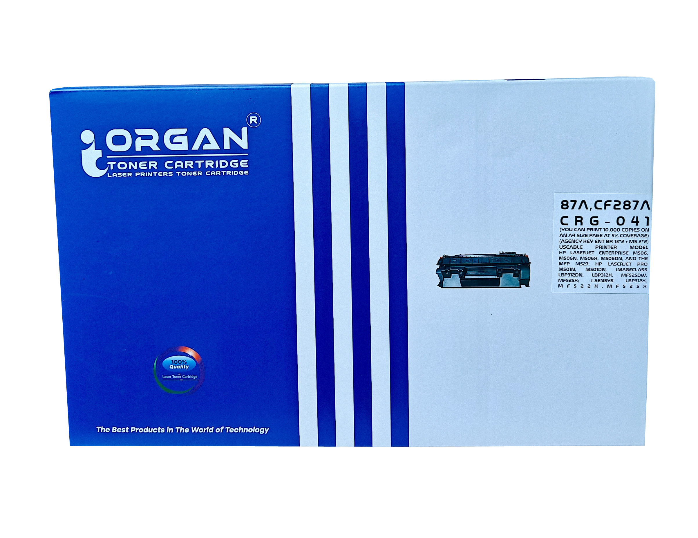 Organ Toner Cartridge 87A, CF287A, CRG 041 image 2