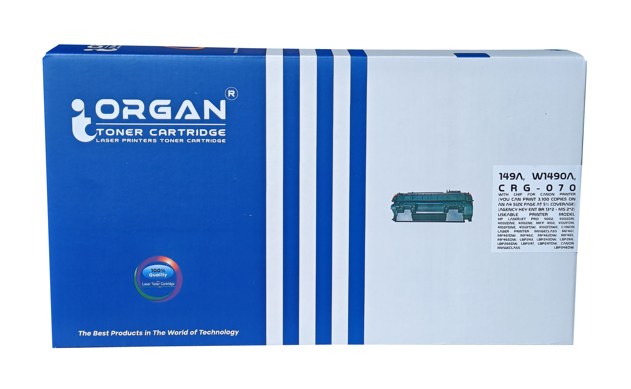 Organ Toner Cartridge 149A, W1490A, CRG-070 image 2