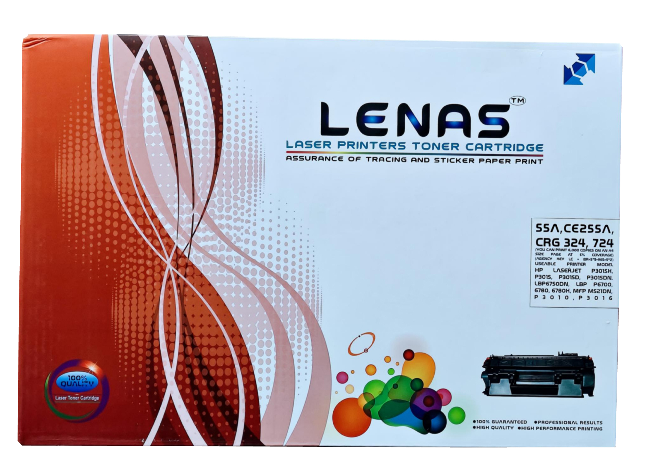 Lenas Toner Cartridge 55A, CE255A, CRG 324, 524, 724 image 3
